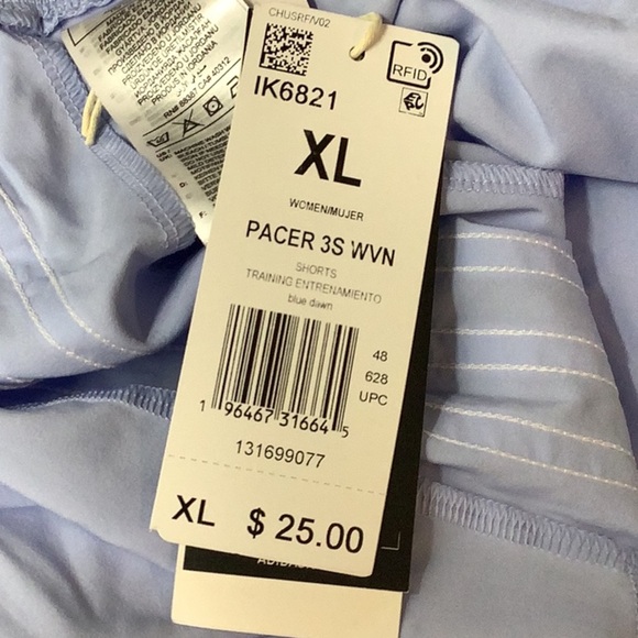 Adidas Size XL Women's Blue Dawn Athletic Shorts. New With Tags - Picture 8 of 9